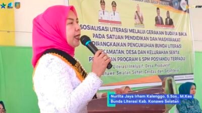 Bunda Literasi Nurlita Jaya Sosialisasikan Gerakan Literasi di Konsel